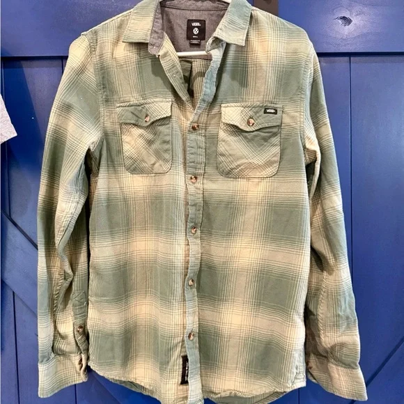 Teen Boys winter shirt flannels (JCrew & Vans), size 14 - Picture 2 of 5